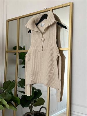 Dondup Gilet Strikvest, Ecru